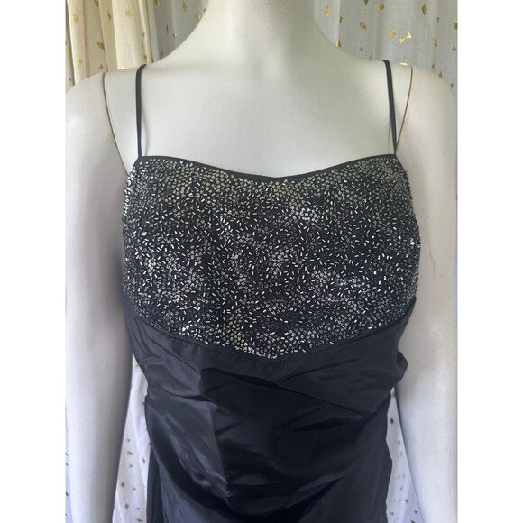 Ceci USA NWT Beaded Taffeta One Side Ruched Backless Evening Gown Dress XL - Picture 2 of 7